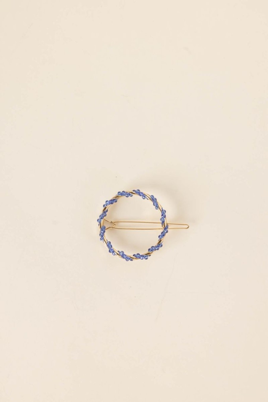 Femme Balzac Bijoux | Barrette Cueillette Dor Et Bleu